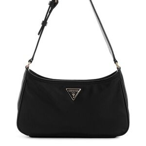 Guess Nylon Shoulder Bag Black/Gold